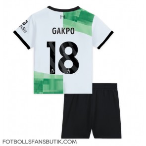 Liverpool Cody Gakpo #18 Replika Bortatröja Barn 2023-24 Kortärmad (+ Korta byxor)